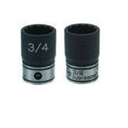 Grey Pneumatic Grey Pneumatic 81012MD 0.38 in. Drive x 1 2 mm. Deep Duo-Socket - 6 Point GRY-81012MD